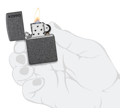 Classic Iron Stone Zippo Logo