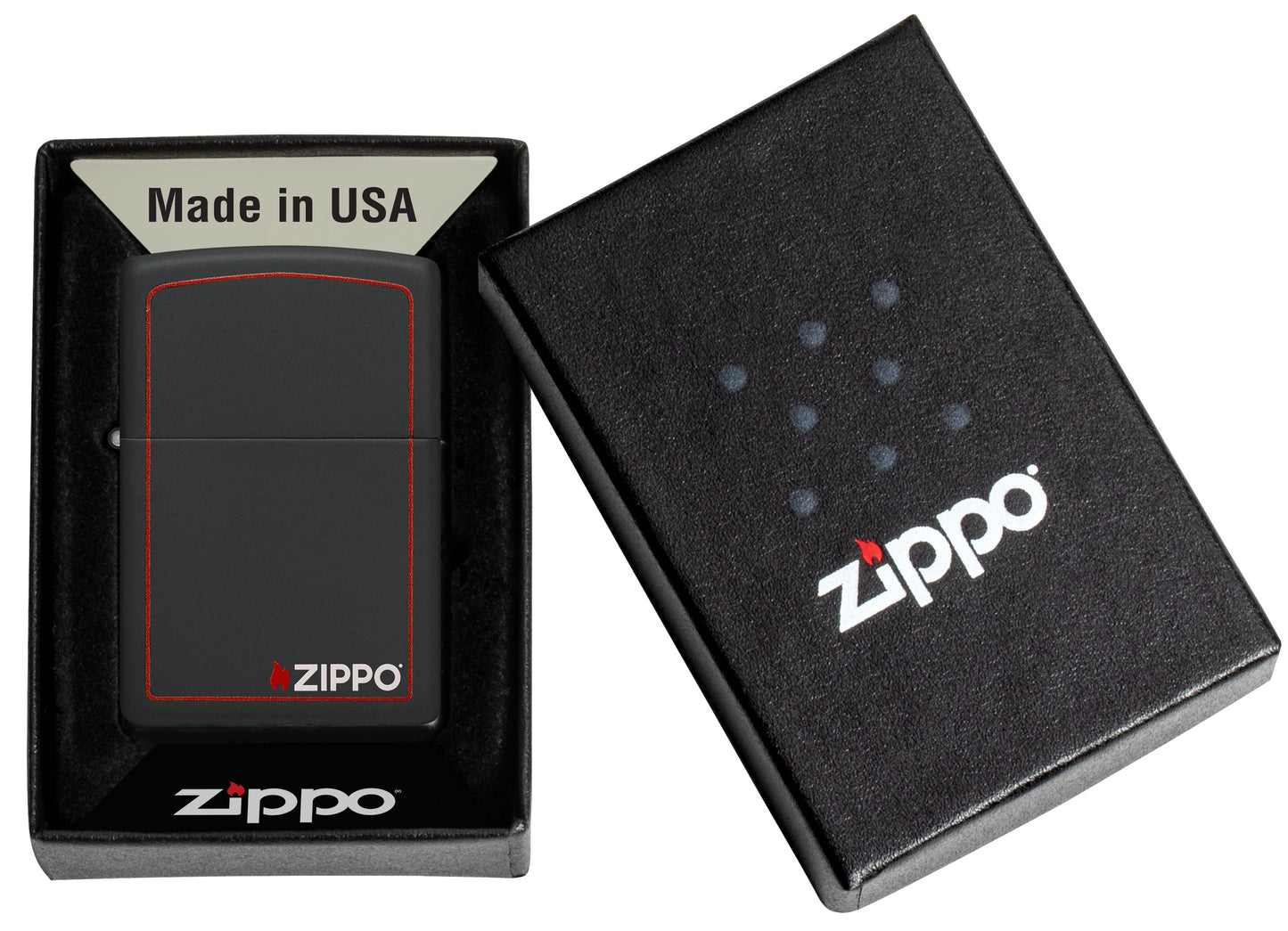 Classic Black and Red Zippo