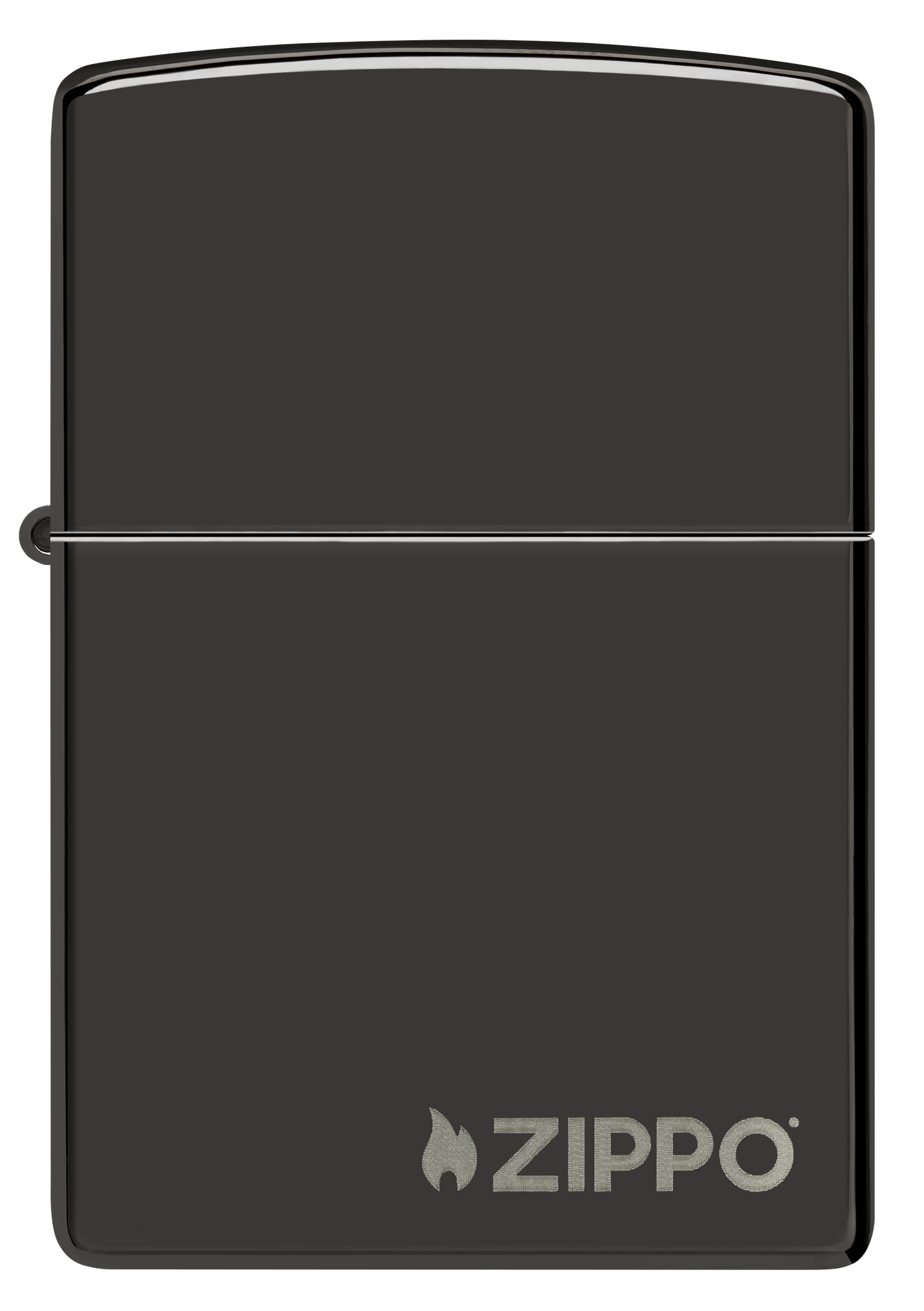 Classic High Polish Black Zippo Logo