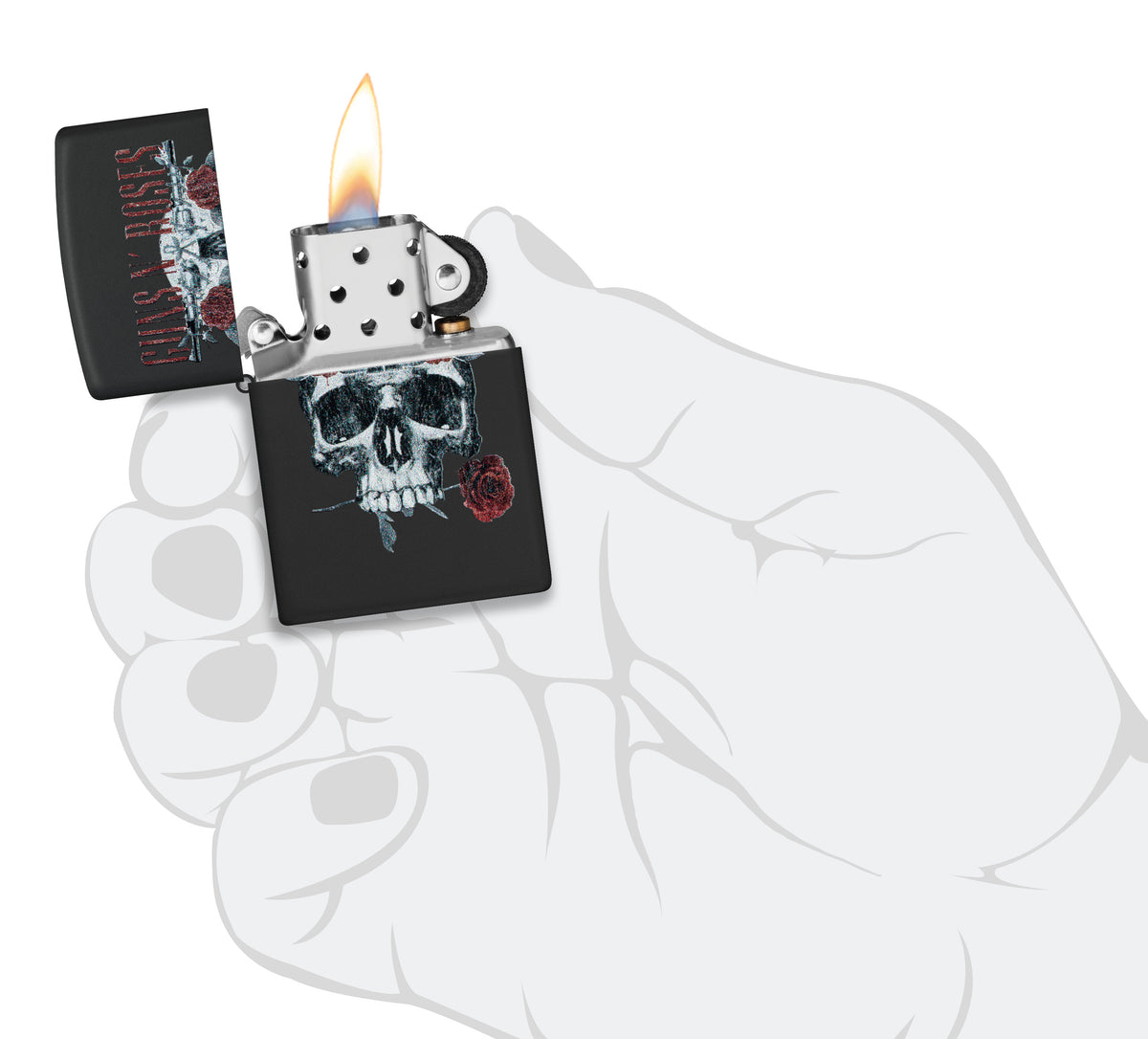 Guns N' Roses Flower Skull Design