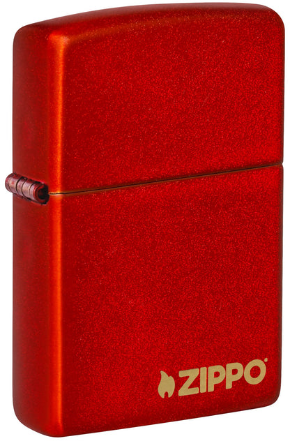 Classic Metallic Red Zippo Logo